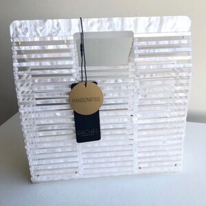 RACHEL Rachel Roy Acrylic Pearlized Caged Handbag Purse NWT